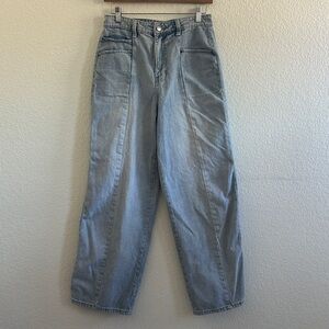 PTCL Barrel Loose Wide Leg Tapered Pleated jeans